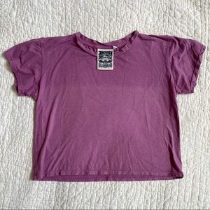 Jungmaven Ojai Cropped Tee in Purple Haze
